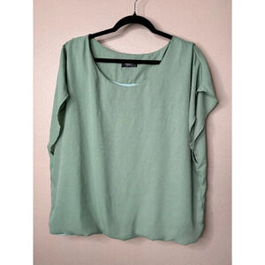 Zeagoo Women's‎ Green Short Sleeve Blouse, green blouse, short sleeve blouse,